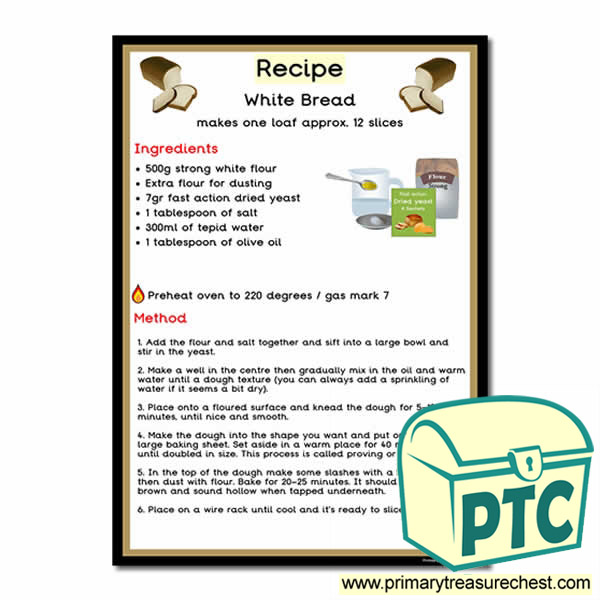 Poster Recipe for Bread- The Little Red Hen