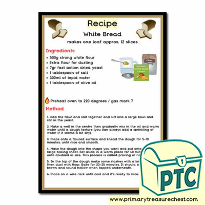 Poster Recipe for Bread- The Little Red Hen