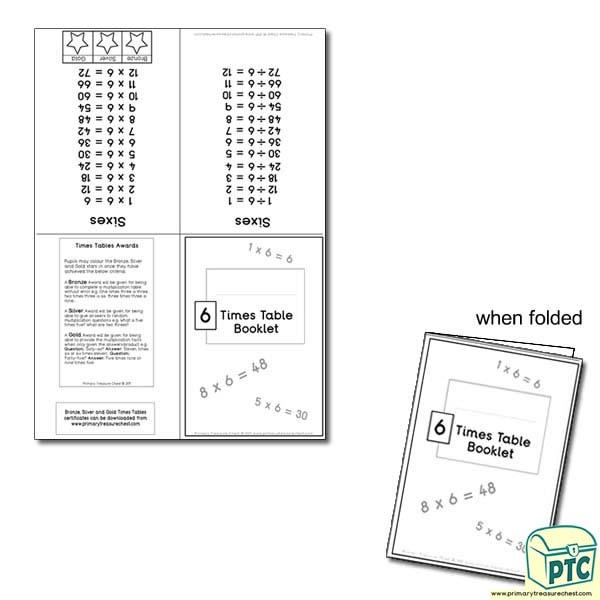 Six Times Table Booklet