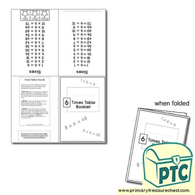 Six Times Table Booklet