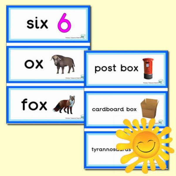 letter x themed flashcards primary treasure chest