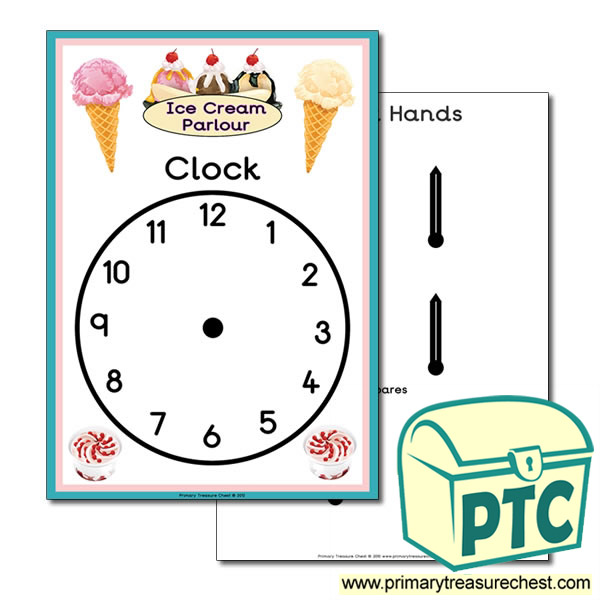  Ice Cream Parlour Role Play Clock