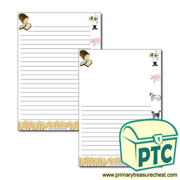 A4 Sheets - Narrow Lined- The Little Red Hen