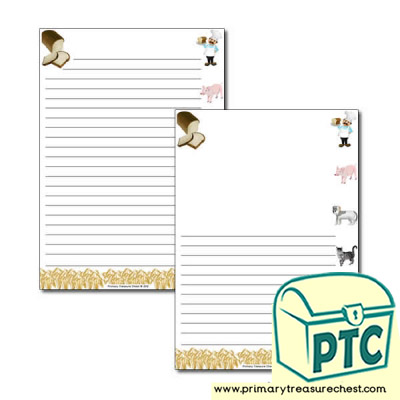A4 Sheets - Narrow Lined- The Little Red Hen