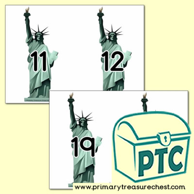 Statue of Liberty Line Bunting - American Teaching Resources - K-12 printables