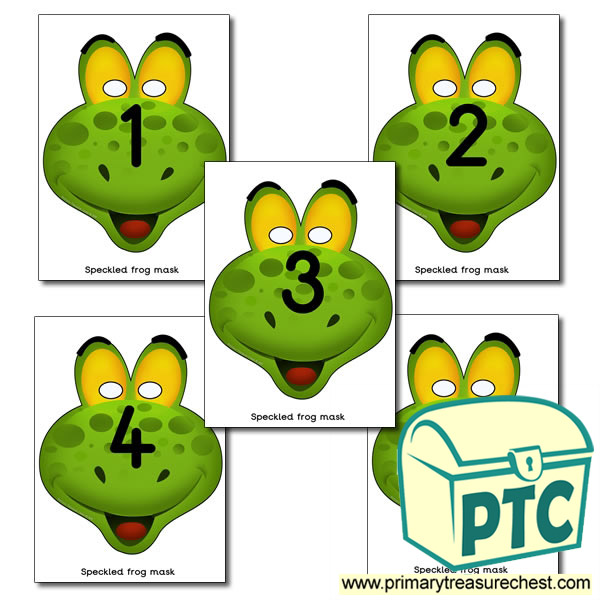 5 Speckled Frogs Role Play Masks 