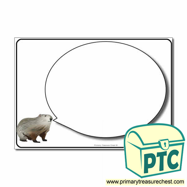 Groundhog Day Themed Speech Bubble Worksheet