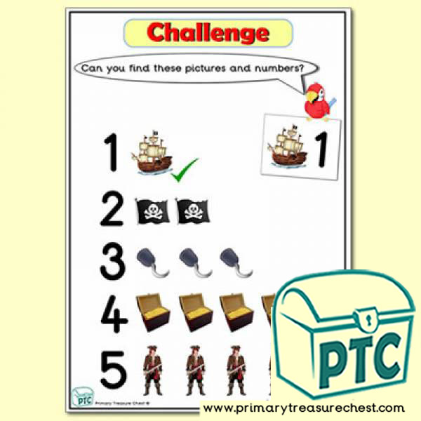 Pirate Themed Tuff Tray Number Challenge