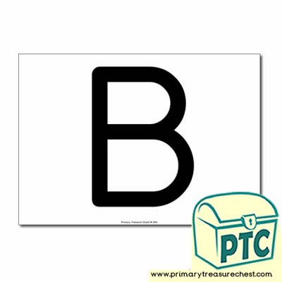 'B' Letter Poster - Primary Treasure Chest