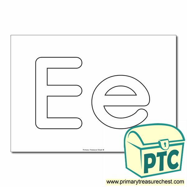  'Ee' Upper and Lowercase Bubble Letters A4 Poster - No Images.