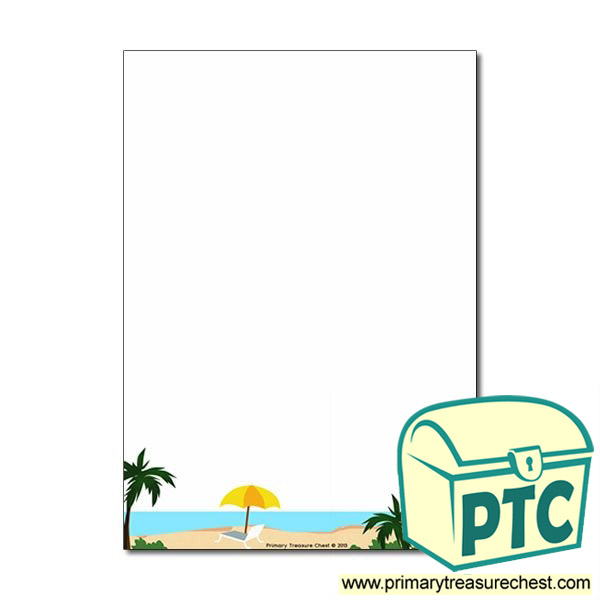Tropical Island Page Border/Writing Frame (no lines)