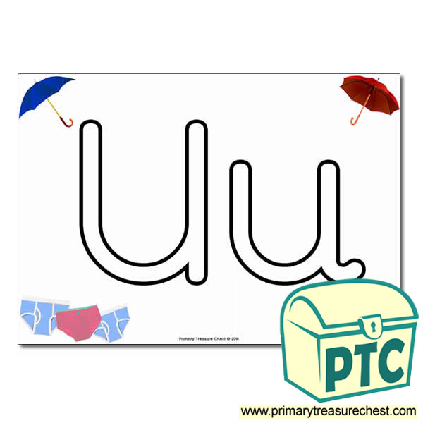  'Uu' Upper and Lowercase Bubble Letters A4 Poster, containing high quality, realistic images