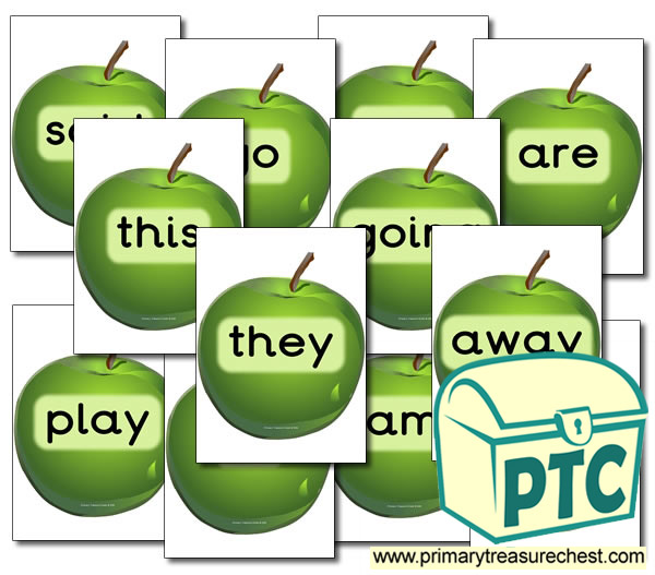 Reception HF Words- Apple Themed (group 2)