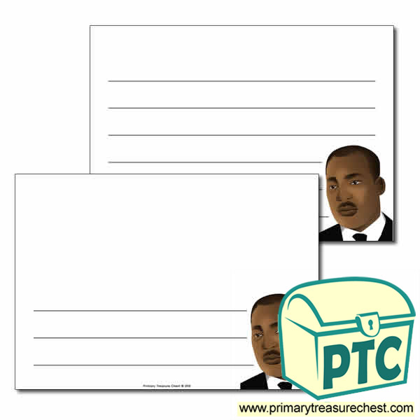 Martin Luther King Jr Themed  Landscape Page Border/Writing Frame (wide lines)