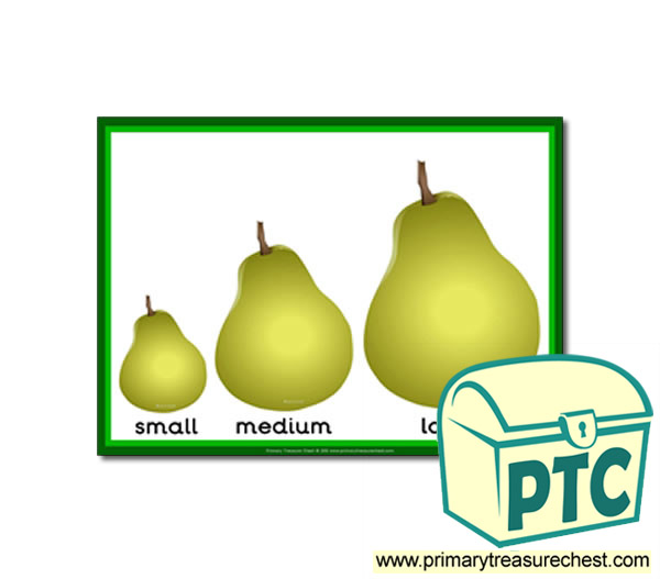 Pears Themed Different Sizes Poster