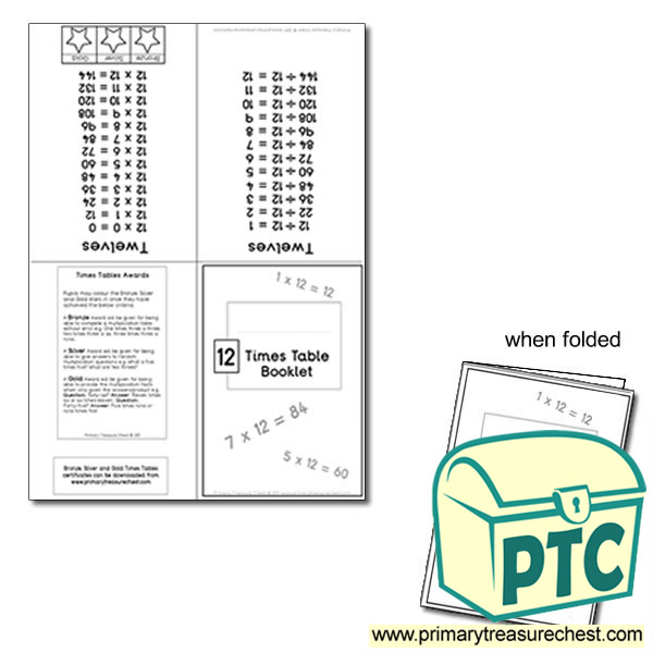 Twelve Times Table Booklet