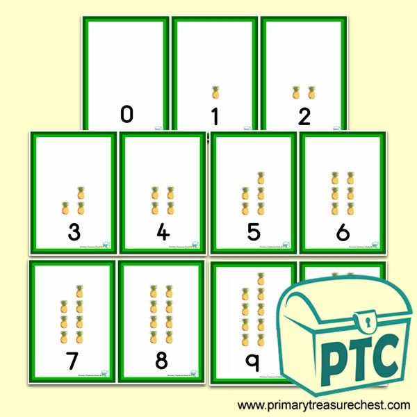 Pineapple 0 to 10 Number Shapes Number Line