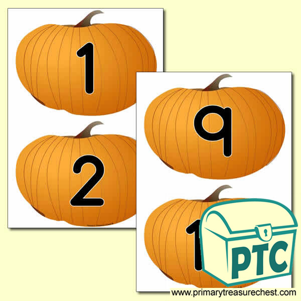 Pumpkin Themed Number Line 0-10