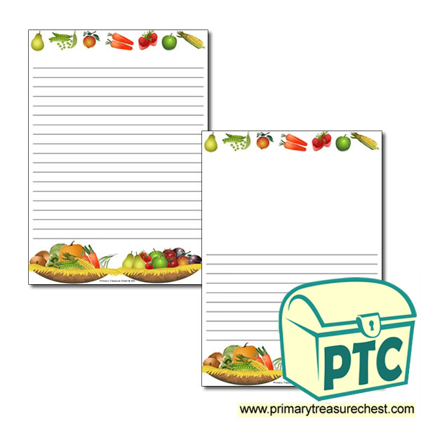 Harvest Page Border/Writing Frame (narrow lines)