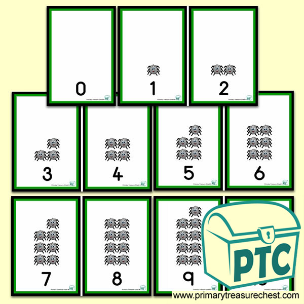 Spider Number Shapes 0 to 10