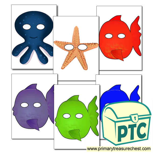 Sea Life Themed Role Play Masks