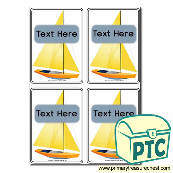 Sail Boat Themed Registration Name Cards