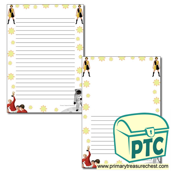 1960s Themed Page Border/Writing Frame (narrow lines)