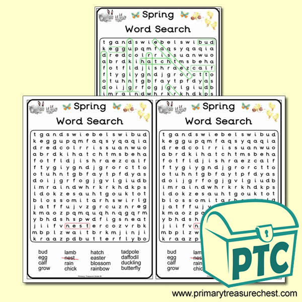 A5 Spring Word Search