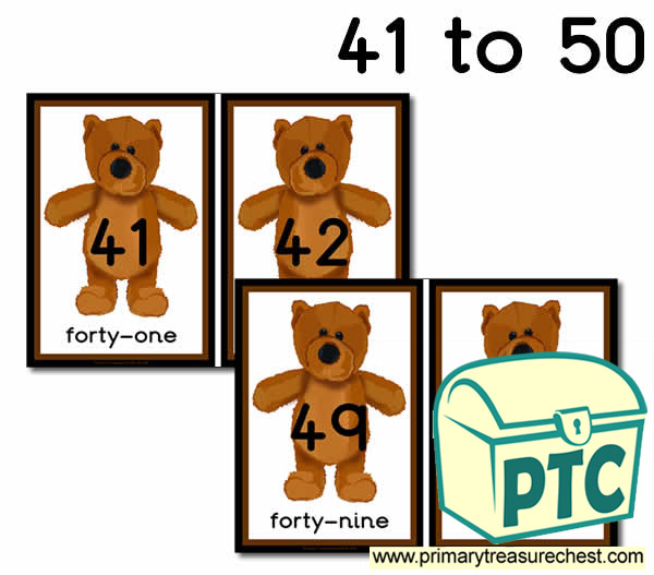 Bear Number Line 41-50