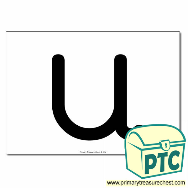'u' Lowercase Letter A4 poster  (No Images)