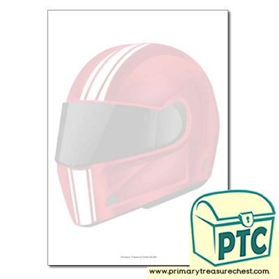 Motorbike Helmet themed Page Borders/Writing Frames (no lines)