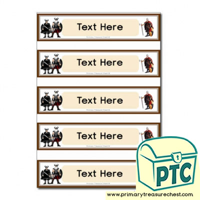 Vikings Themed Pupil Drawer Labels (Small)