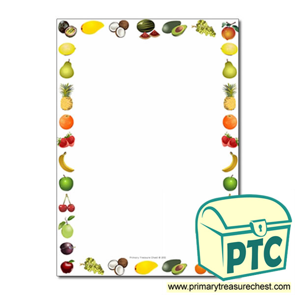 Fruit Themed Page Border/Writing Frame (no lines)