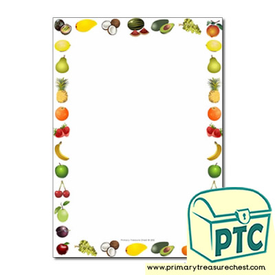 Fruit Themed Page Border/Writing Frame (no lines)