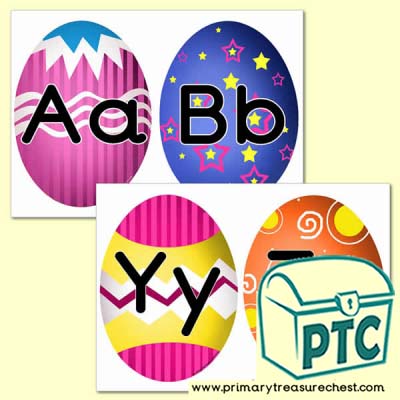 Easter Themed Alphabet Cards (upper and lower case)