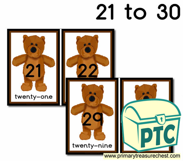 Bear Number Line 21-30