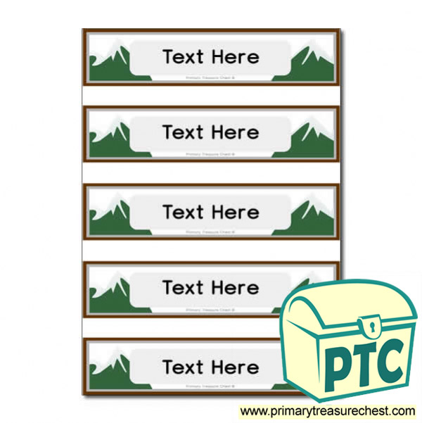 Mountain Themed Pupil Drawer Labels (Small)