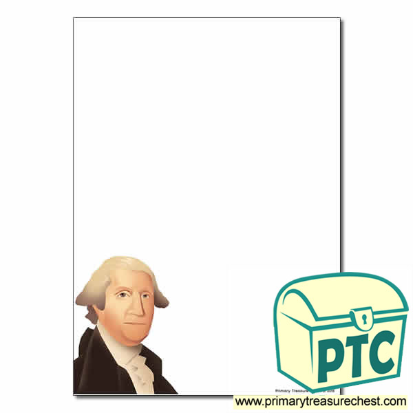 George Washington Themed Page Border/Writing Frame (no lines)