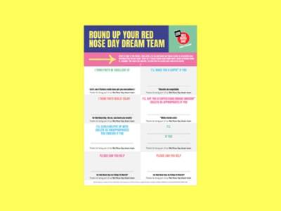 Dream Team Cards for Red Nose Day