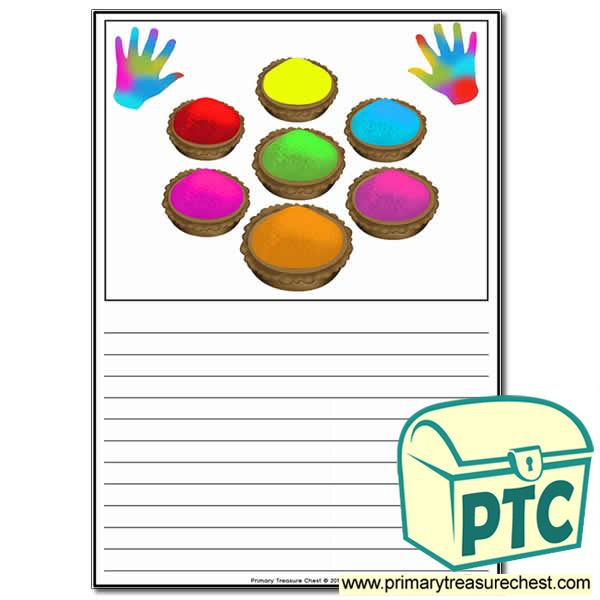 Holi themed worksheet