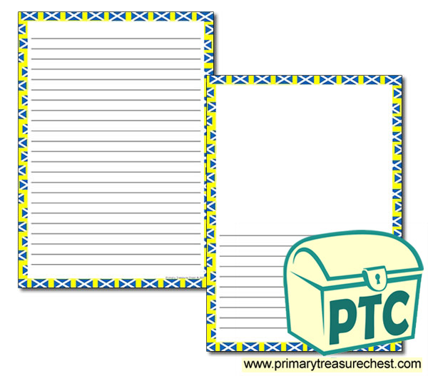 Scottish Themed Page Border/Writing Frame (narrow lines)