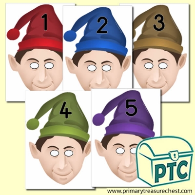 Elves Role Play Number Masks 1-5