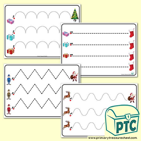 Christmas Pre-Writing Patterns Activity