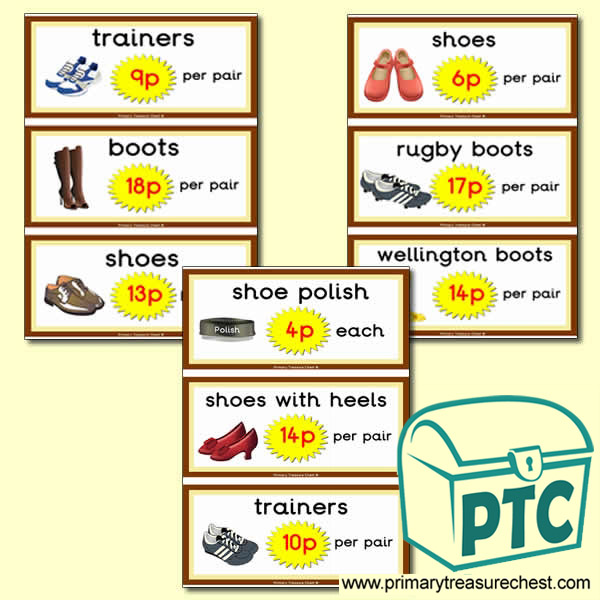 Role Play Shoe Shop Prices (1-20p)