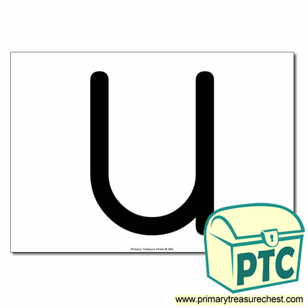 'U' Uppercase Letter A4 poster  (No Images)