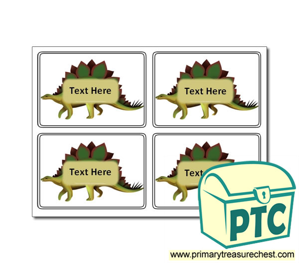 Dinosaur - Stegosaurus Themed Registration Name Cards