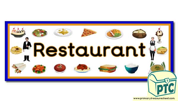 'Restaurant' Display Heading/ Classroom Banner
