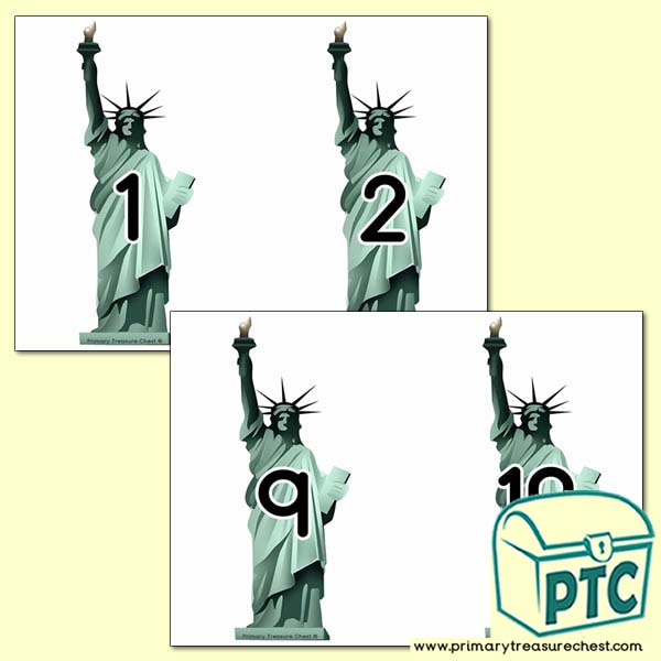 Statue of Liberty Line Bunting - American Teaching Resources - K-12 printables
