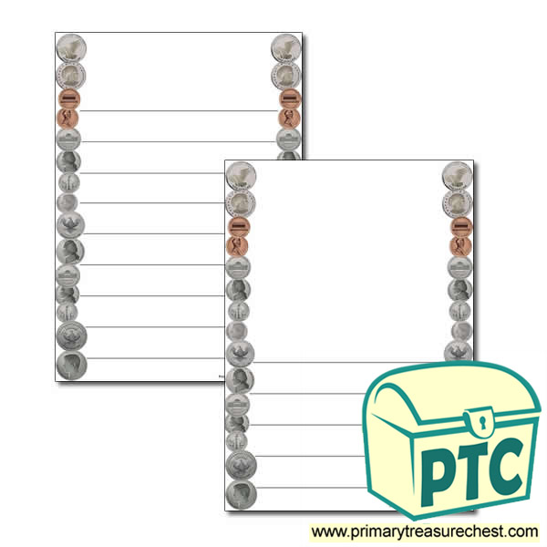 American Coins Page Border  - Wide Lines