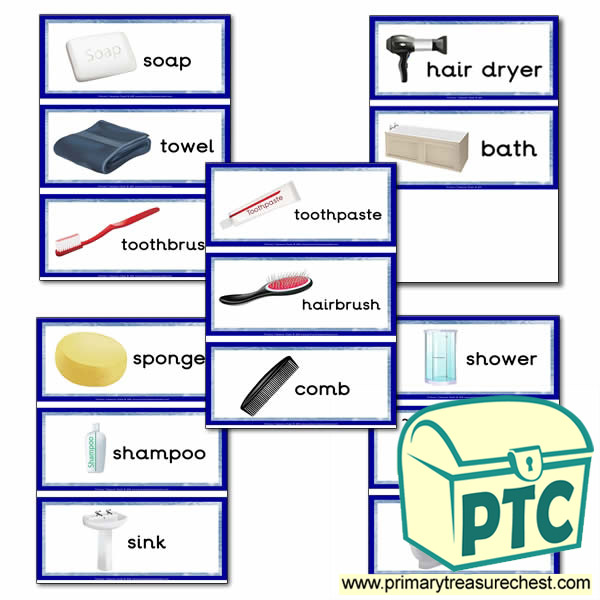 Hygiene Themed Flashcards - Primary Treasure Chest